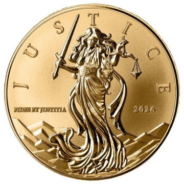 Monedă de aur Scottsdale Mint: Lady Justice 1/10 uncie de aur 2026