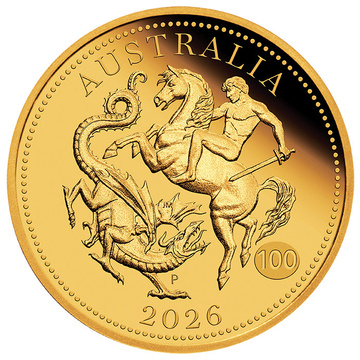 Monedă din aur The Perth Mint: Suveran australian $25 2026 Proof