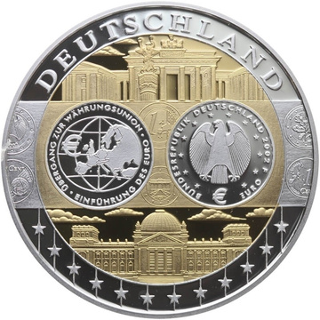 Wspólna Waluta Euro - Losowy medal z serii  20 gramów Srebra