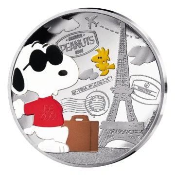 Franța 2025 – A 75-a aniversare Peanuts: Snoopy, monedă din argint, Proof