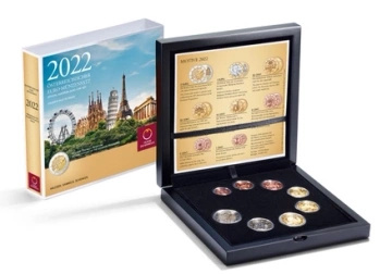 Set de 8 monede a 35-a aniversare a programului Erasmus 2022 Proof
