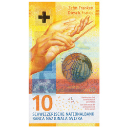 Bancnot Elveția 10 franci 10 CHF în circulație
