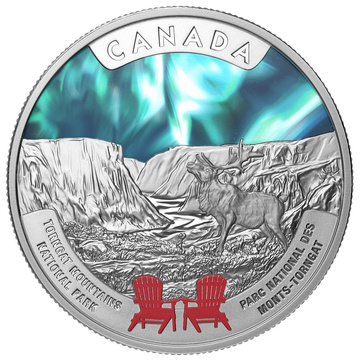 Canada’s National Parks - Parcul Național Munții Torngat colorată 1 oz Argint 2026 Proof