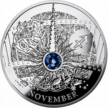 Monedă de argint Magic Calendar of Happiness - Noiembrie 2013 Crystal Proof