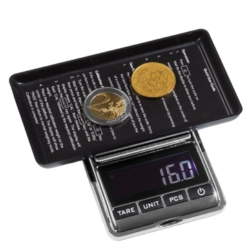 Leuchtturm - Cântar digital pentru monede LIBRA. Domeniu de măsurare: 0,1-500 g