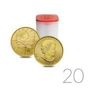 Kanadyjski Liść Klonowy 1 uncja Złota 2021 PAKIET 20 SZTUK