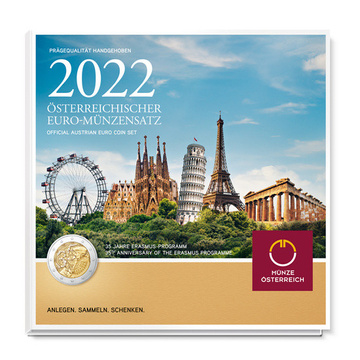Set 8 monede a 35-a aniversare a programului Erasmus 2022