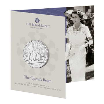 The Queen's Reign - Commonwealth Cupronichel £5 2022
