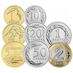 Set monede de circulație 1 gr - 2 lei 2024 UNC