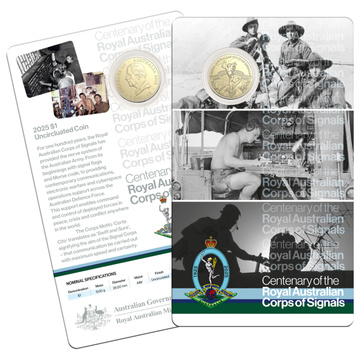 Centenarul Royal Australian Corps of Signals 1 dolar bronz aluminiu 2025