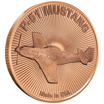 Fighter Jet – P51 Mustang 1 uncja Miedzi