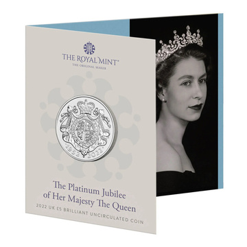 Jubileul de Platină al Majestății Sale Regina Cupronichel £5 2022