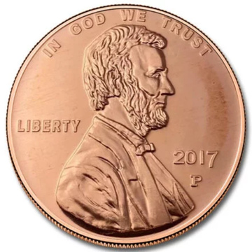 Lincoln Head Cent 1 uncja Miedzi