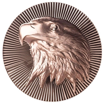 Medalie din cupru Eagle Stacker 1 uncie AVDP cupru Ultra High Relief