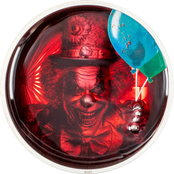 Cook Islands Phobias - Coulrophobia 2 oz Silver 2026 Ultra High Relief