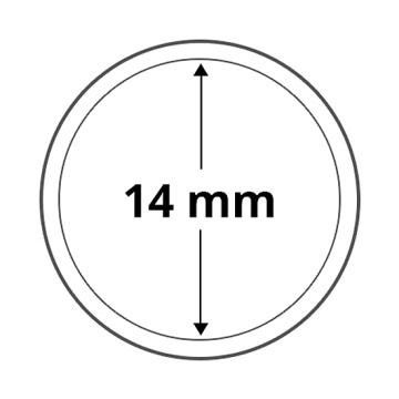 Capsulă din plastic pentru monedă 14 mm 10 bucăți