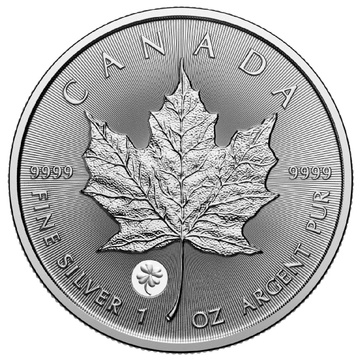 Canadian Maple Leaf 1 oz Silver 2027 Privy Mark Clover
