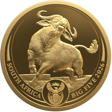 Monedă de Aur Big Five III: Bivol 1 Uncie de Aur 2026 Proof