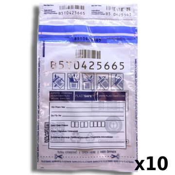 Plic de securitate bancar B5 180x260 mm 10 buc.