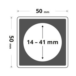 Leuchtturm - Capsulă din plastic Quadrum Intercept diametru: diverse dimensiuni 6 bucăți