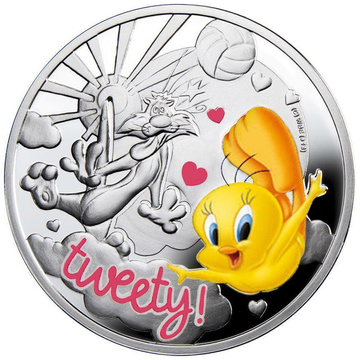 Monedă de Argint Cartoon Characters Tweety 1 Dolar 2013