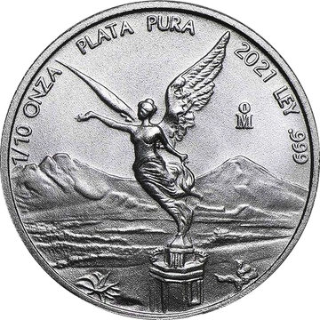 Mexican Libertad 1/10 oz Silver 2021