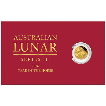 Perth Mint Lunar III - Anul Calului 0,5 g Aur 2026 Proof