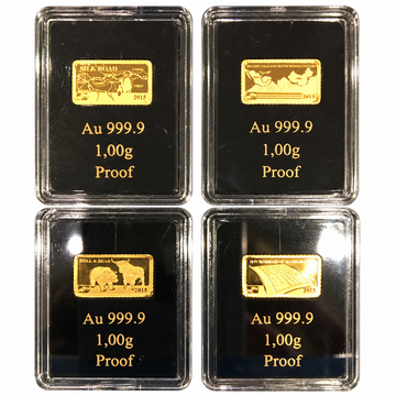 Monedă de aur aleasă aleatoriu 1 g de aur Au 999 Proof