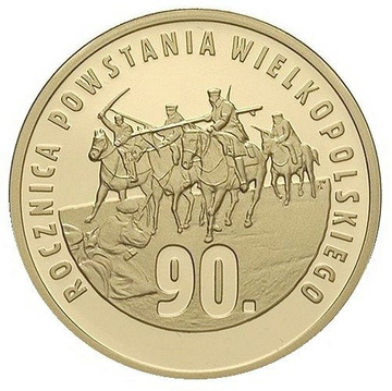 A 90-a aniversare a Revoltei din Polonia Mare 200 lei 2008 Proof