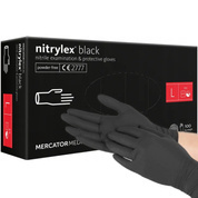 Rękawiczki nitrylowe do numizmatyki L (czarne) 100 sztuk
