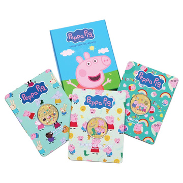 Set de 3 monede din bronz aluminiu The Perth Mint: Peppa Pig - Friends 30,5 g 2026