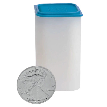 Leuchtturm - tub pătrat pentru 20 de monede cu diametrul de 40 - 41 mm (1 bucată)