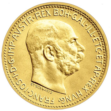 Monedă de Aur Austria 20 Coroane Franz Joseph I Brand New (Rebatere)