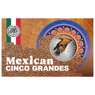 Monedă din argint Mexican Cinco Grandes - Golden Eagle 1/4 uncie de argint 2026
