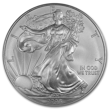Amerykański Orzeł 1 uncja Srebra 2008