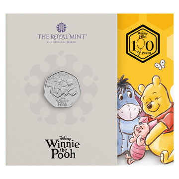 Monedă din cupru-nichel 100 de ani de Winnie the Pooh – Prietenie 50p 2026