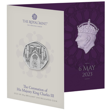 Încoronarea Majestății Sale Regele Charles al III-lea 50 pence Cupronichel 2023