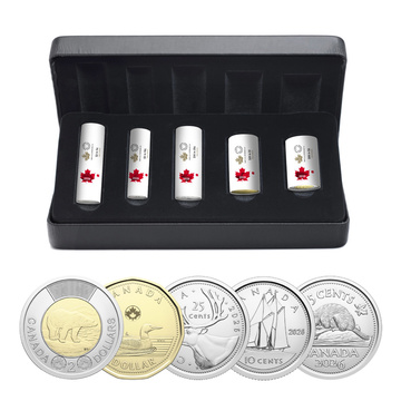Set de monede din oțel Canada: Special Wrap Roll Collection - First Strikes 5 x Wrap Roll 2026