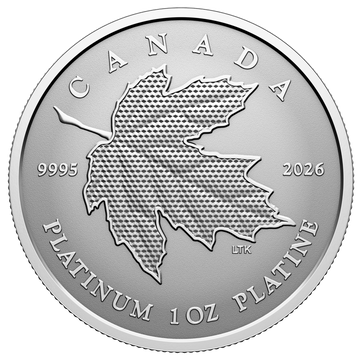 Canadian Maple Leaf Forever 1 oz Platinum 2026 Reverse Proof