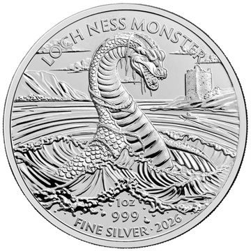 The Royal Mint Legendary Creatures – Loch Ness Monster 1 oz Argint 2026