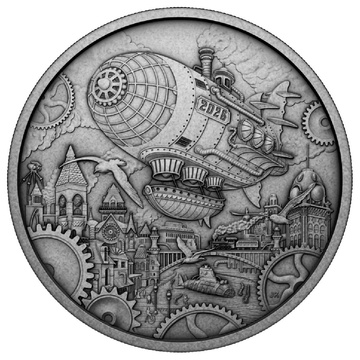 Canada A Whimsical Tale - Blimp 3 oz Silver 2026 Antiqued Coin