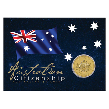 Australian Citizenship 1 dolar bronz aluminiu 2024 în card