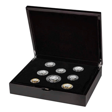 Set 8 monede King Charles III Definitives Argint 2023 Proof