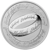 Niue: Władca Pierścieni: Drużyna Pierścienia - The One Ring 20. rocznica filmu 1 uncja Srebra 2021