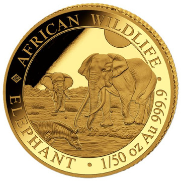 African Wildlife Elefantul Somalez 1/50 oz Aur 2026