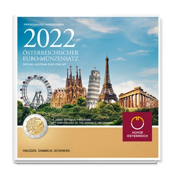 Set 8 monede a 35-a aniversare a programului Erasmus 2022
