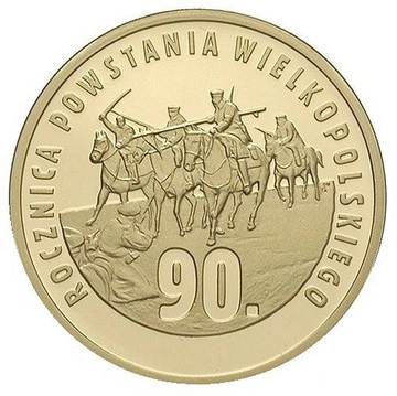 A 90-a aniversare a Revoltei din Polonia Mare 200 lei 2008 Proof