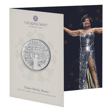 Dame Shirley Bassey 5 lire cupronichel 2023