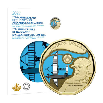 Set Canada: a 175-a aniversare a nașterii lui Alexander Graham Bell 7 monede 2022