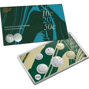 Set de 6 monede: A 60-a aniversare a monedei zecimale CuNi/AlBr 2026